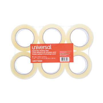 Universal® Quiet Tape Box Sealing Tape, 3" Core, 1.88" X 110 Yds, Clear, 6-pack freeshipping - TVN Wholesale